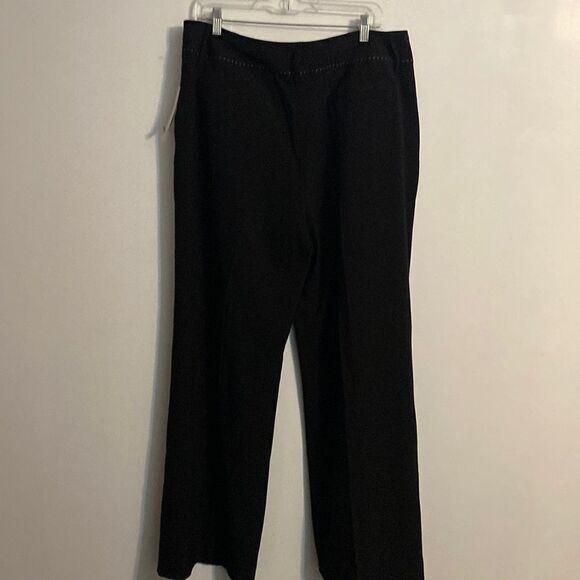 Larry Levine Black stretch with white stripping around waist, size 16 - Picture 2 of 3